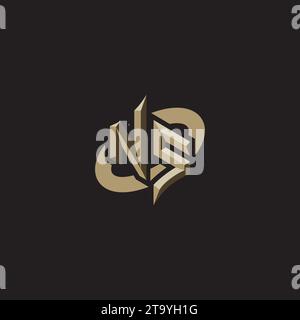 NS Premium Initial Gaming Logo designs, themes and templates for gaming, twitch and youtube Stock Vector