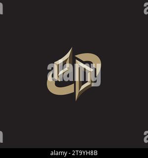 PD Premium Initial Gaming Logo designs, themes and templates for gaming, twitch and youtube Stock Vector