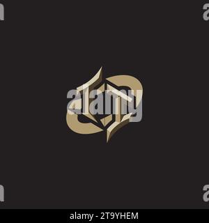TI Premium Initial Gaming Logo designs, themes and templates for gaming, twitch and youtube Stock Vector