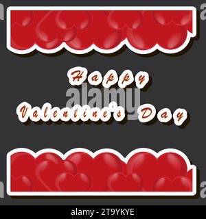 Beautiful color illustration on theme of celebrating annual holiday Valentine's Day Stock Vector
