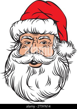 Santa Claus. Merry Christmas or New Year Design. Vector Illustration. Stock Vector