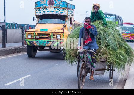 Bangladeshi street photography, This image was captured on May 29, 2022, from Dhaka, Bangladesh Stock Photo