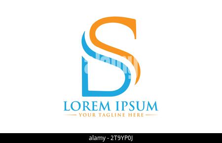 DS Logo Design Creative and Modern Logo Design Stock Vector