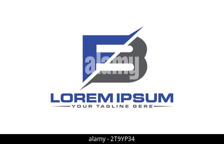 FB Logo Design Unique and Creative Logo Design Stock Vector