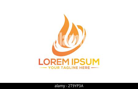 Fire Logo Design Unique and Modern Logo Design Stock Vector