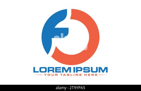 FO Logo Design modern Logo Stock Vector
