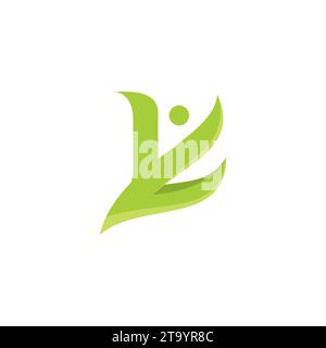 YK People Logo Symbol. Letter  Logo Stock Vector