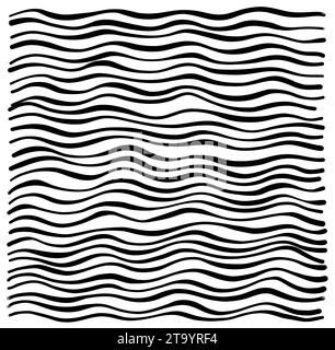 Wavy horizontal sloppy lines vector Stock Vector Image & Art - Alamy