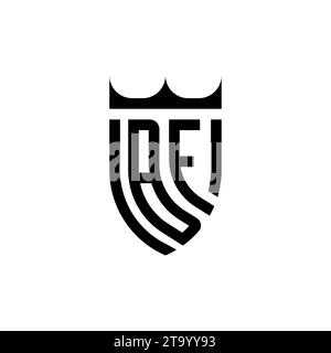 BF Luxury initial logo letters in high quality professional design that will print well Stock Vector