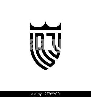 BJ Luxury initial logo letters in high quality professional design that will print well Stock Vector