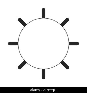 Viral contagious microorganism black and white 2D line cartoon object Stock Vector