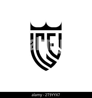 CE Luxury initial logo letters in high quality professional design that will print well Stock Vector