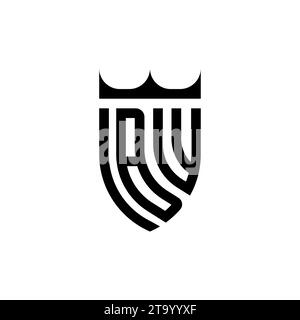 BW Luxury initial logo letters in high quality professional design that will print well Stock Vector