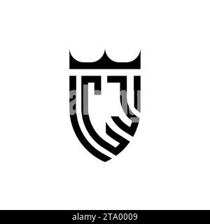 CJ Luxury initial logo letters in high quality professional design that will print well Stock Vector