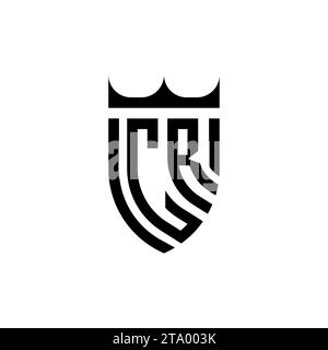 CR Luxury initial logo letters in high quality professional design that will print well Stock Vector
