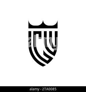 CW Luxury initial logo letters in high quality professional design that will print well Stock Vector