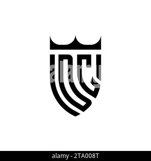 DC Luxury initial logo letters in high quality professional design that will print well Stock Vector