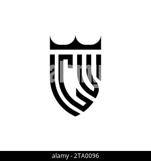 CV Luxury initial logo letters in high quality professional design that will print well Stock Vector