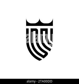 DN Luxury initial logo letters in high quality professional design that will print well Stock Vector