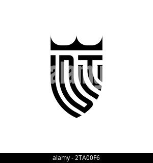 DT Luxury initial logo letters in high quality professional design that will print well Stock Vector