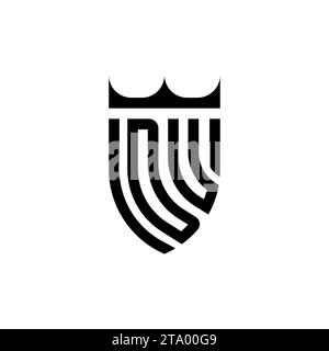 DU Luxury initial logo letters in high quality professional design that will print well Stock Vector