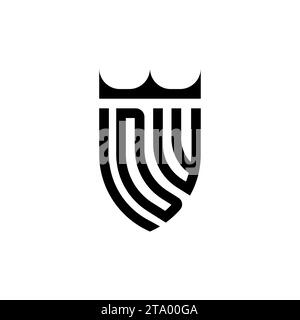 DW Luxury initial logo letters in high quality professional design that will print well Stock Vector