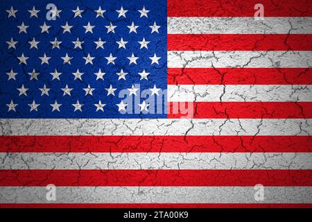closeup of grunge American USA flag, united states of america Stock Photo