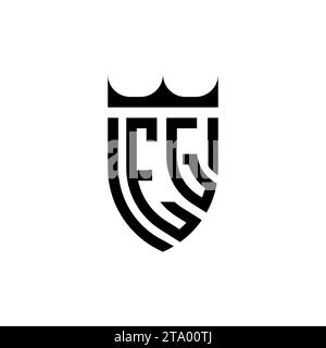 EG Luxury initial logo letters in high quality professional design that will print well Stock Vector