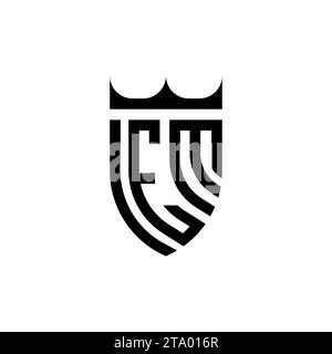 EM Luxury initial logo letters in high quality professional design that will print well Stock Vector