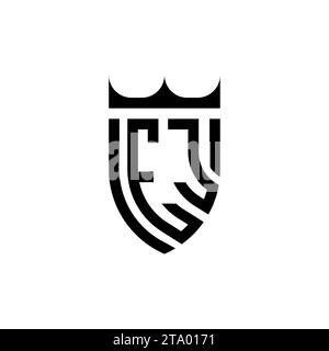 EJ Luxury initial logo letters in high quality professional design that will print well Stock Vector