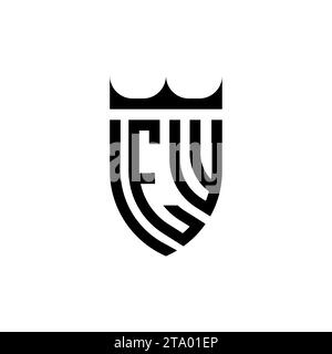 EW Luxury initial logo letters in high quality professional design that will print well Stock Vector
