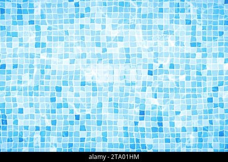 swimming pool bottom caustics ripple and flow with waves  background Stock Photo