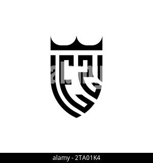 EZ Luxury initial logo letters in high quality professional design that will print well Stock Vector