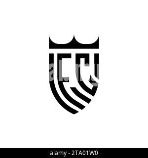 FC Luxury initial logo letters in high quality professional design that will print well Stock Vector