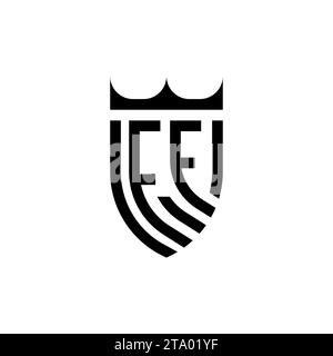 FF Luxury initial logo letters in high quality professional design that will print well Stock Vector