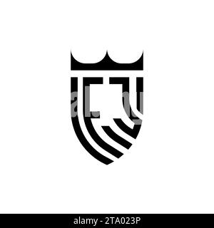 FJ Luxury initial logo letters in high quality professional design that will print well Stock Vector
