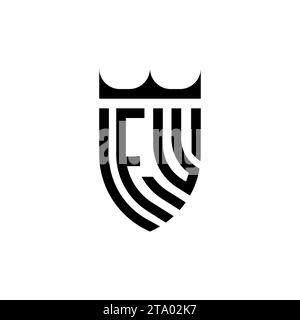 FU Luxury initial logo letters in high quality professional design that will print well Stock Vector