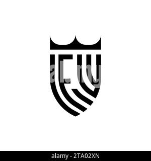 FW Luxury initial logo letters in high quality professional design that will print well Stock Vector