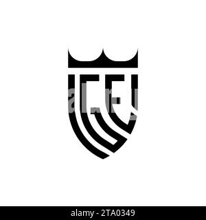 GE Luxury initial logo letters in high quality professional design that will print well Stock Vector