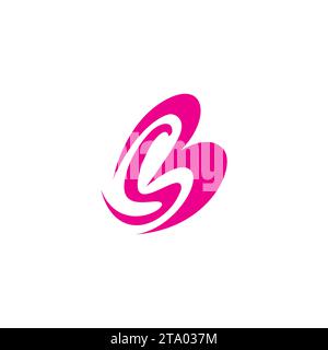 SB Love logo Symbol. Letter SB Icon Stock Vector