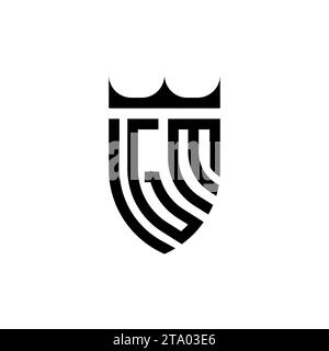 GM Luxury initial logo letters in high quality professional design that will print well Stock Vector