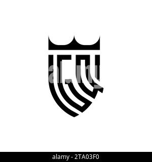 GQ Luxury initial logo letters in high quality professional design that will print well Stock Vector
