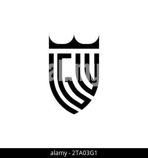 GW Luxury initial logo letters in high quality professional design that will print well Stock Vector