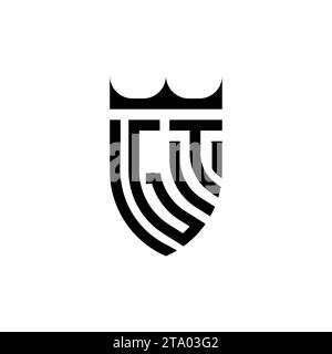 GT Luxury initial logo letters in high quality professional design that will print well Stock Vector
