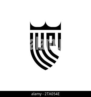 HP Luxury initial logo letters in high quality professional design that will print well Stock Vector