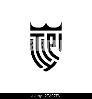 IP Luxury initial logo letters in high quality professional design that will print well Stock Vector