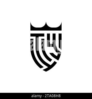 IY Luxury initial logo letters in high quality professional design that will print well Stock Vector