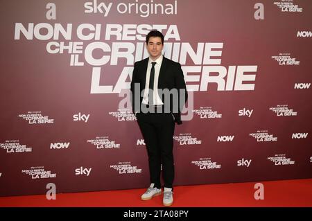 Alessio Simonetti bei der Premiere der Sky TV-Serie Non ci resta che il crimine - La serie im Space Cinema Moderno. Rom, 27.11.2023 *** Alessio Simonetti at the premiere of the Sky TV series Non ci resta che il crimine La serie at Space Cinema Moderno Rome, 27 11 2023 Foto:xA.xM.xTinghinox/xFuturexImagex crimine 3175 Credit: Imago/Alamy Live News Stock Photo