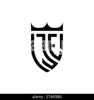 JE Luxury initial logo letters in high quality professional design that will print well Stock Vector