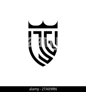 JG Luxury initial logo letters in high quality professional design that will print well Stock Vector